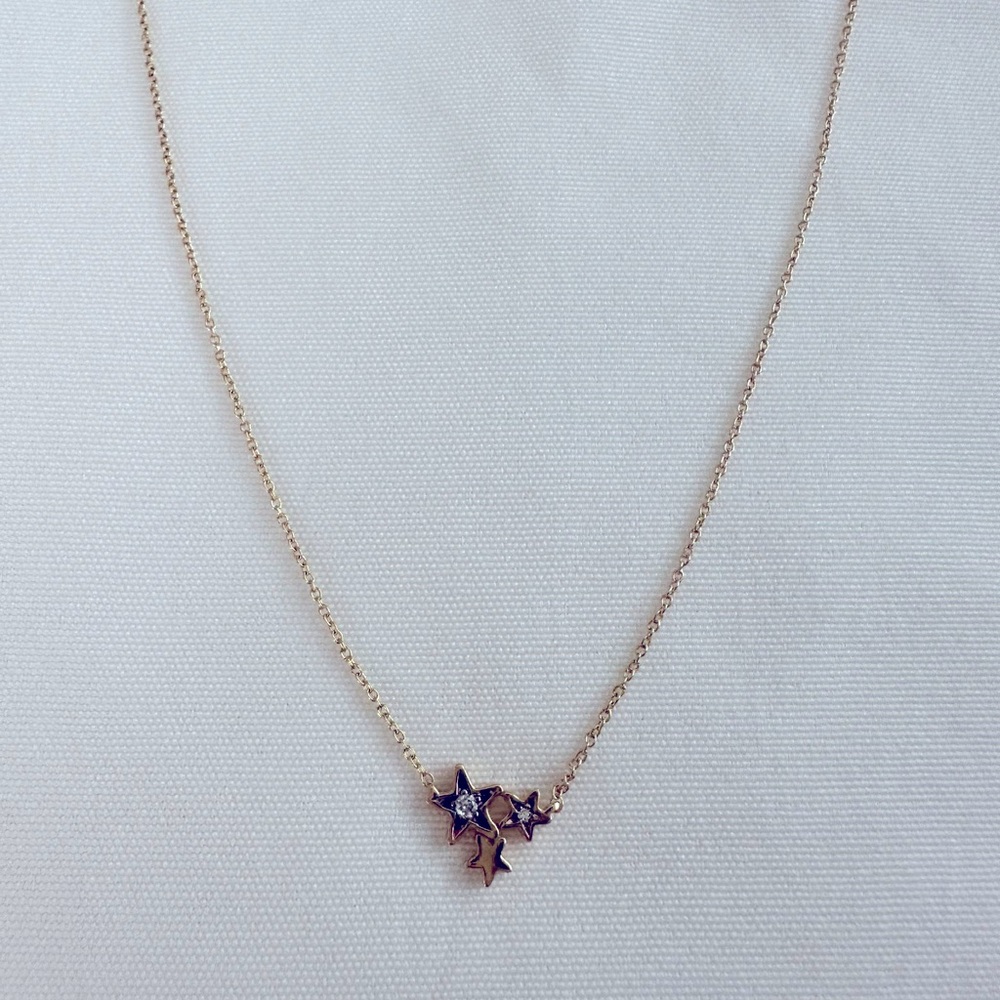 Authentic Tous Gold 18k Star Diamond Necklace